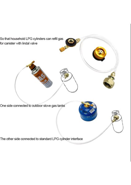 5 Li Kamp Kartuşu Tekrar Dolum Seti Kamp Gazı Kartuşu Dolum Aparatı Bütün Tüplerden Dolum Seti