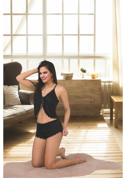 Izabel Kadın Desanlli Fantazi Şortlu Takım modelleri