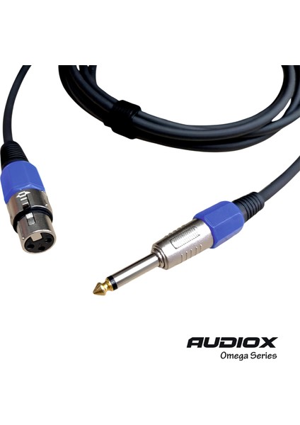 Audıox Omega Series 6.3mm Jak – Xlr Dişi Mikrofon Kablosu | Stüdyo ve Enstrüman Kablosu | Profesyonel Ses ve Sahne Kablosu fiyatları