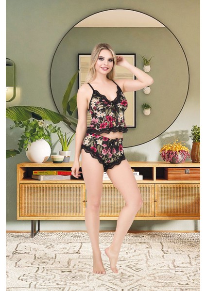 Izabel Kadın Desanlli Fantazi Şortlu Takım modelleri