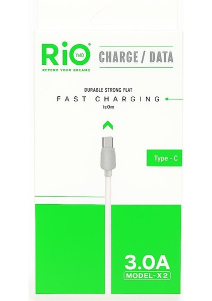 Riotech 3.0A Type-C Kablo