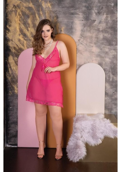 Izabel Kadın Battal Kısa Gecelık Fantazı Tul