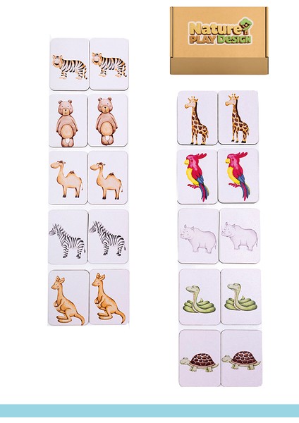 Ahşap Safari Hayvanları Puzzle Oyunu Eşleştirme Oyunu fiyatları