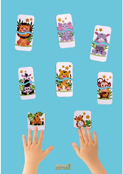 Ahşap Safari Hayvanları Puzzle Oyunu Eşleştirme Oyunu modelleri
