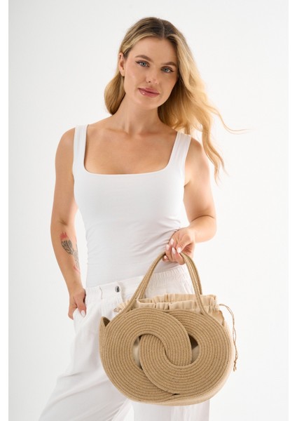 Küçük Boy Fiyonklu Plaj Çantası modelleri