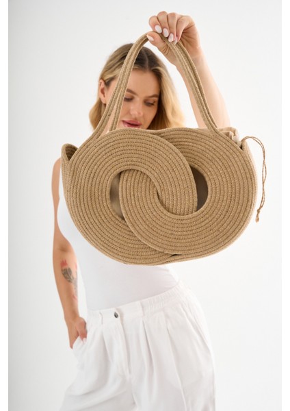 Küçük Boy Fiyonklu Plaj Çantası indirimleri