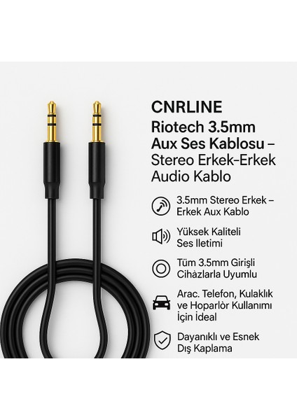 Riotech 3.5mm Stereo Aux Ses Kablosu fiyatları