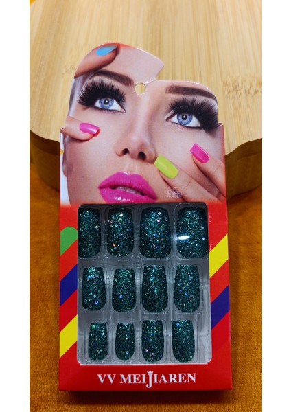 Lüks Simli Figürlü Takma Tırnak