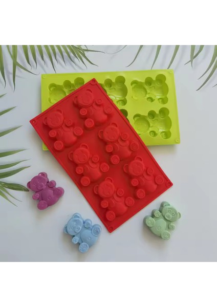 Isıya Dayanıklı Silikon Çikolata Kalıbı Mum ve Sabun Kalıbı Buz Kokulu Taş Kalıbı 6lı