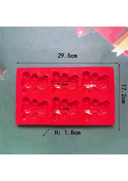 Isıya Dayanıklı Silikon Çikolata Kalıbı Mum ve Sabun Kalıbı Buz Kokulu Taş Kalıbı 6lı