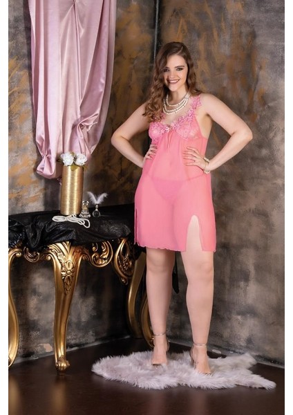 Izabel Kadın Battal Kısa Gecelık Fantazı Tul