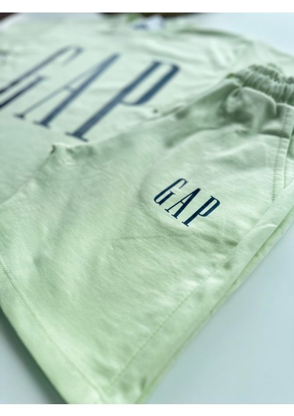 Baskılı Çocuk Şortlu Takım – Nane Yeşili modelleri