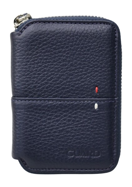 Fermuarlı Lacivert Hakiki Deri Mini Cüzdan Erkek / Kadın P799