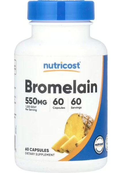 Nutricost, Bromelain, 550 mg , 60 Capsules