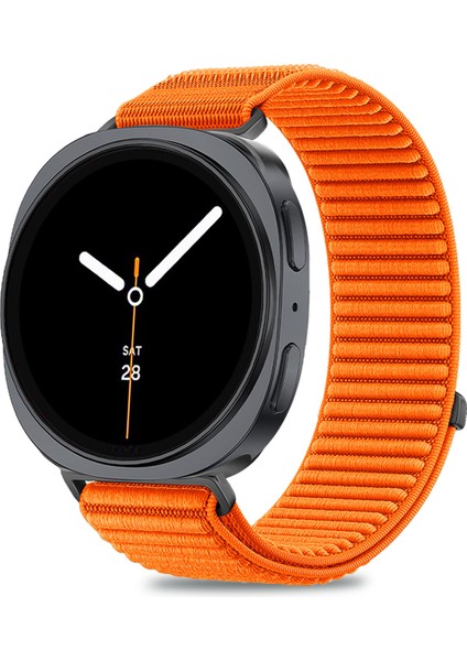 Samsung Galaxy Watch 8 40MM / 44MM / 46MM Classic Uyumlu Hasır Örgü Spor Cırtlı Naylon Pratik Kordon