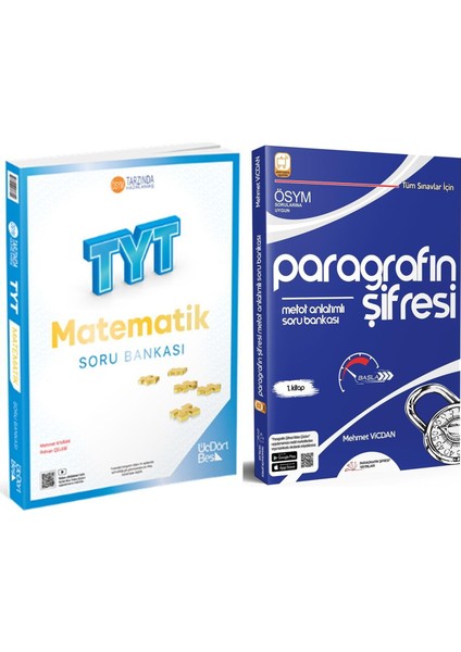 Üçdörtbeş Tyt Matematik Soru Bankası ve Parağrafın Şifresi Metot Anlatımlı Soru Bankası 2 Kitap Set