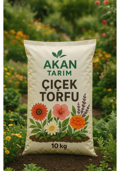 Yüksek Kaliteli Çiçek Torfu – 10 kg | Bitkiler Için Özel Çiçek Toprağı