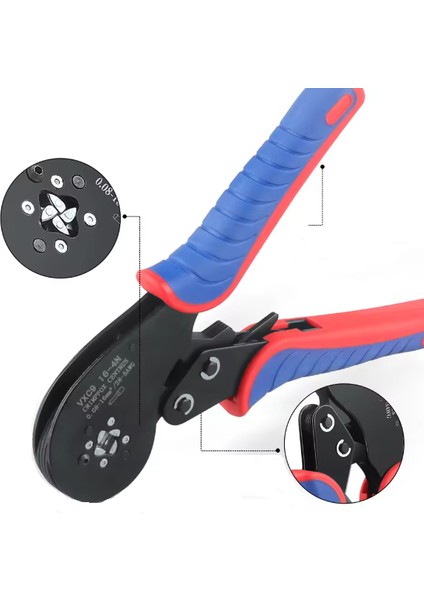 Ergonomik Yeni Nesil Kablo Yüksük Sıkma Pensesi Vxc9 16-4 modelleri