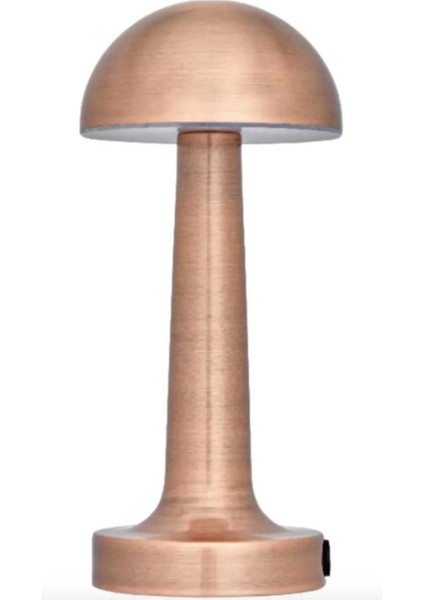 Dokunmatik Mantar Masa Lambası 3 Işık Renkli Şarjlı Masa Lambası Metal Ürün Rose Gold fiyatları