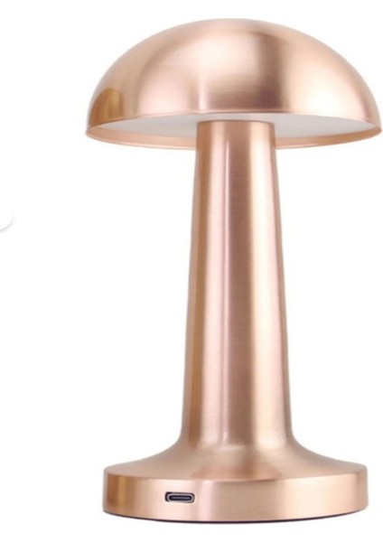 Mantar Model Retro Dimmerli Şarjlı Retro Masa Lambası Gold modelleri