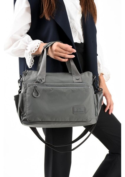 Kadın Omuz Çantası Paraşüt Kumaş Çapraz Askılı Elde Tutmalı Postacı Çantası 31*26 cm Su Itici Kumaş