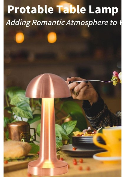Mantar Başlı Masa Lambası Şarjlı Dokunmatik Gece Işığı Lüks Başucu Lambası indirimleri