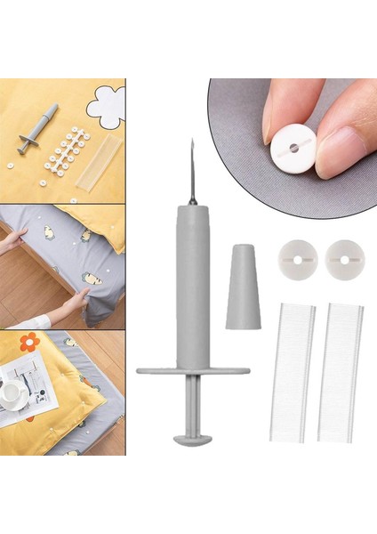 2 Paket 48 Düğmeli Yorgan Kılıfı Nevresim Sabitleme Seti Çarşaf Klips Takımı