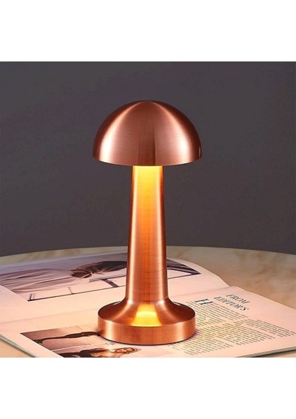 Mantar Model Retro Masa Lambası - Dimmerli, Şarjlı, Dekoratif ve Dokunmatik