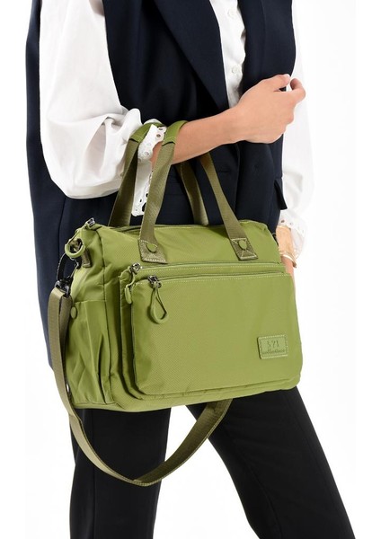 Kadın Omuz Çantası Paraşüt Kumaş Çapraz Askılı Elde Tutmalı Postacı Çantası 31*26 cm Su Itici Kumaş