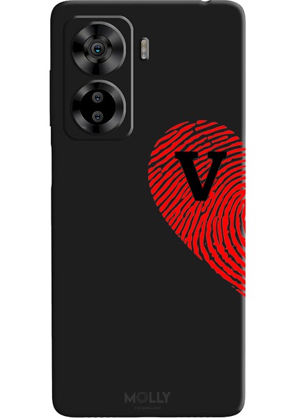 Casper Via X40 Için Siyah V Harfli Touch Of love Desenli Silikon Kılıf