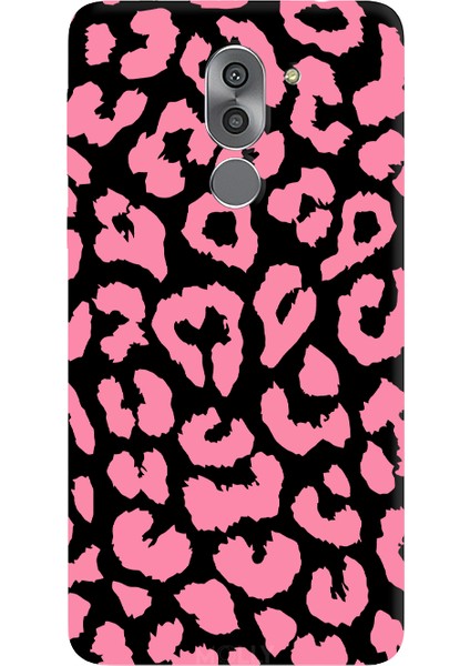 Huawei Gr5 2017 Için Siyah Pink Panthera Desenli Silikon Kılıf
