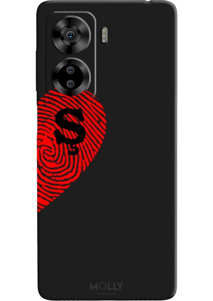 Casper Via X40 Için Siyah Ş-Harfli Touch Of love Desenli Silikon Kılıf