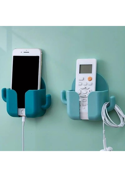 1 Adet Kumanda Telefon Standı Kancalı Kablo Askısı Anahtarlık Ev Araba Cebi