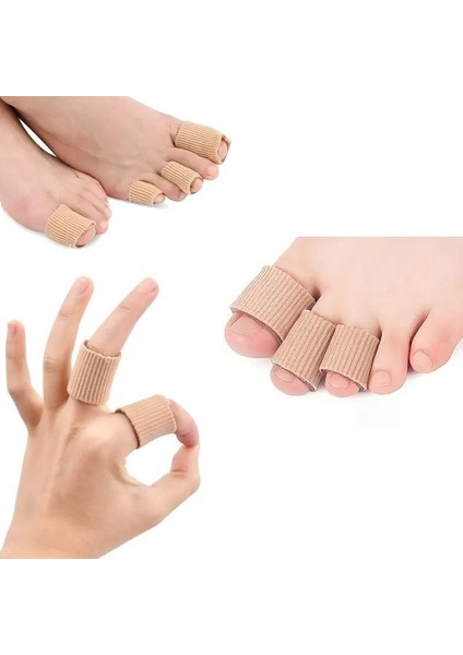 1 Çift 5 cm El Ayak Parmak Koruyucu Teo Kumaş Kaplı Jel Silikon Tüp fırsatları