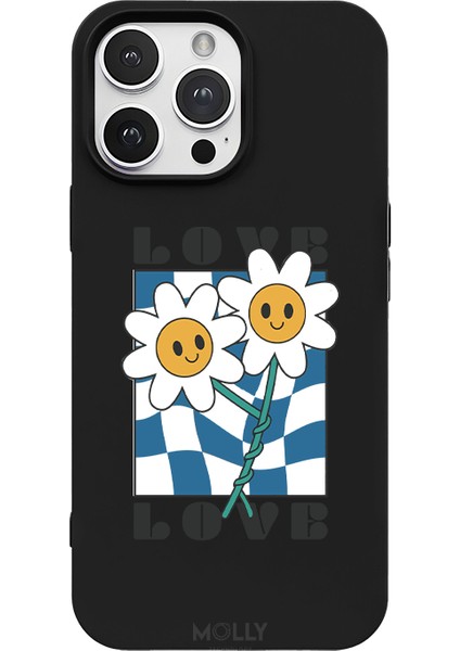 iPhone 14 Pro Max Için Siyah Twisted Love Desenli Silikon Kılıf