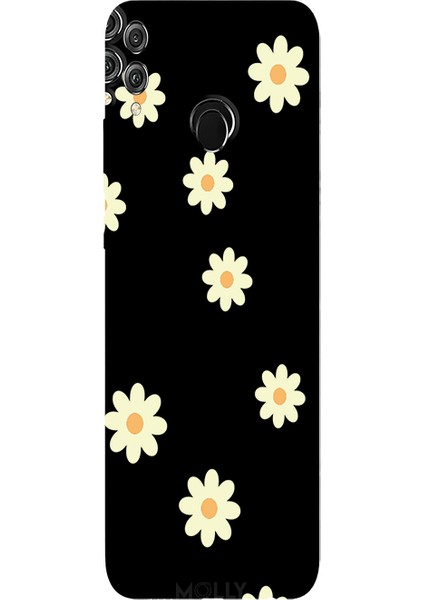 Honor 8c Için Siyah Sunny Dots Desenli Silikon Kılıf