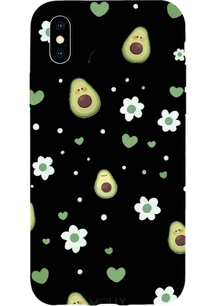 iPhone x Için Siyah Green Crush Desenli Silikon Kılıf