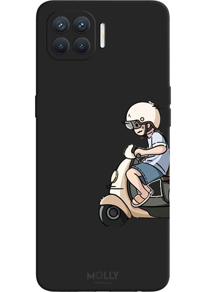 Oppo Reno 4 Lite Için Siyah Twinspire Desenli Silikon Kılıf