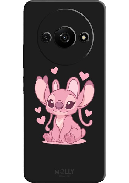 Xiaomi Redmi A3 4g 2024 Için Siyah Angel Desenli Silikon Kılıf