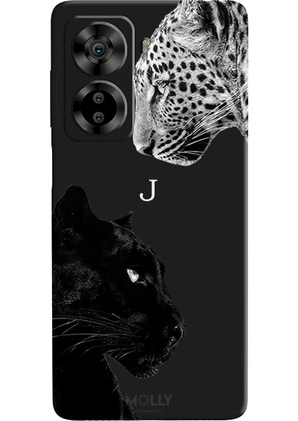 Casper Via X40 Için Siyah J Harfli Wild Lovers Desenli Silikon Kılıf