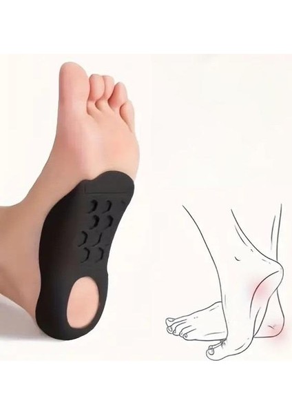 Esnek Düz Taban Düzeltmeye Yardımcı Taban Topuk Yastığı 36-40 Arası Numaralar 1 Çift