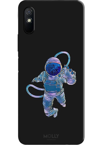 Xiaomi Redmi 9A Için Siyah Astro Desenli Silikon Kılıf