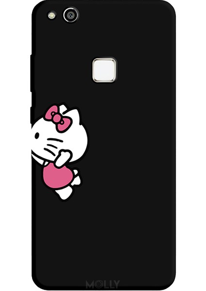 Huawei P10 Lite Için Siyah Charm Duo Desenli Silikon Kılıf