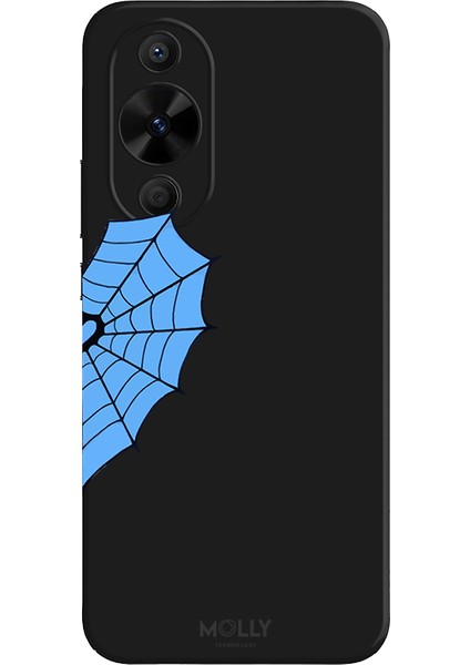 Huawei Nova 12 Se Için Siyah Blue Spider Desenli Silikon Kılıf