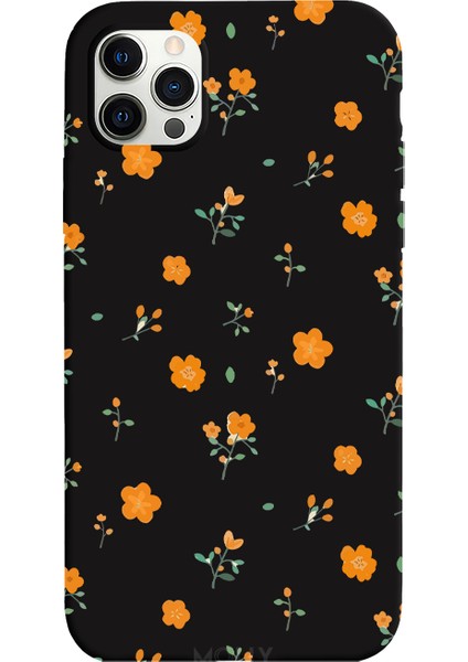 iPhone 11 Pro Için Siyah Sunset Garden Desenli Silikon Kılıf