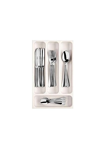 Flexispace 899410 Mutfak Gereçleri Için Çekmece Düzenleyici, Plastik, Beyaz, 37 x 22,2 x 4,5 cm fiyatları