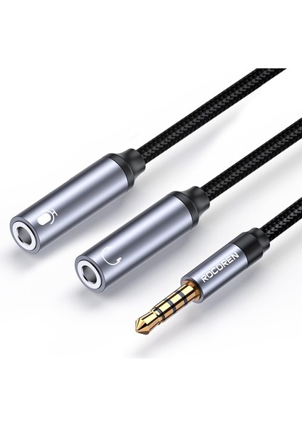 Hi-Fi Trrs Mikrofon Ve Kulaklık Birleştirici 3.5mm Y Jack Kablo