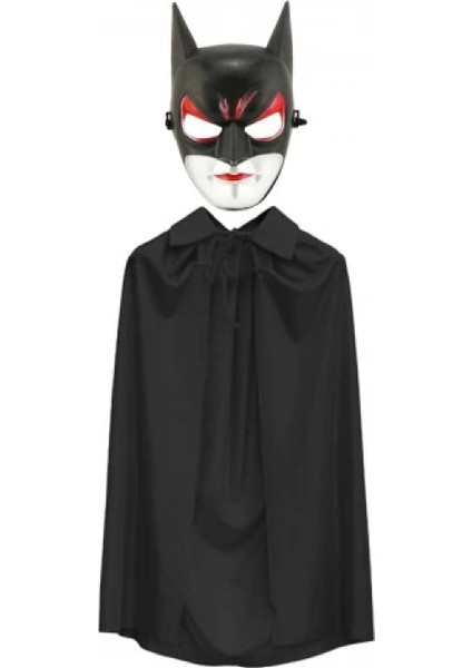 Batman Maskesi Catwoman ve Batman Pelerini Siyah Set