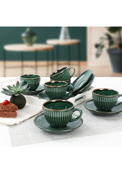 Zümrüt Myra Çay Fincan Takımı 12 Parça 6 Kişilik