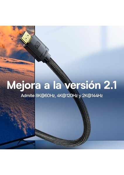 High Definition Serisi Hdmı 8k To Hdmı 8k Görüntü Aktarma Kablosu, 1m, Siyah modelleri